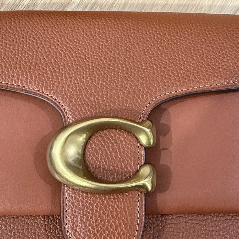 Coach Brown Crossbody Bag with Gold Accent - NO SHOULDER STRAP - Picture 7 of 7